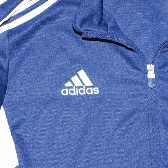 Adidas Climacool Mens Medium Navy Blue White Striped Athletic Jacket Full Zipper - Picture 4 of 5